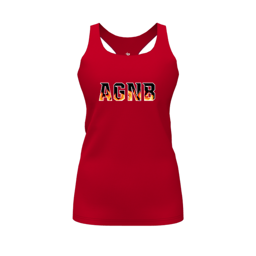 [FT0TRBRD-FYS-LOGO1] Decker Racerback Tank Top (Female Youth S, Red, Logo 1)