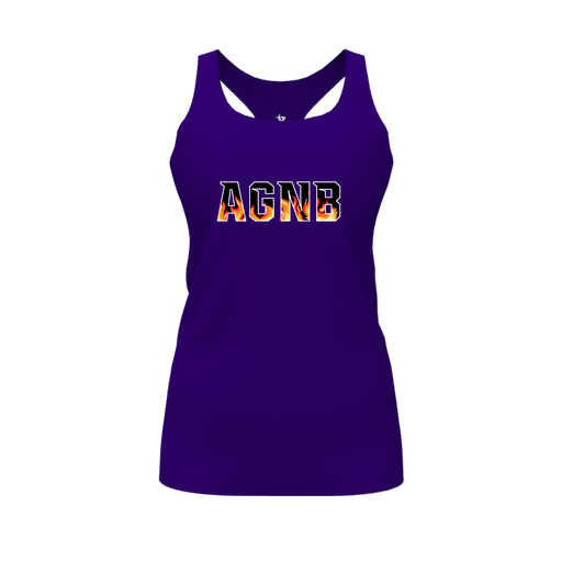 [FT0TRBPP-FYS-LOGO1] Decker Racerback Tank Top (Female Youth S, Purple, Logo 1)