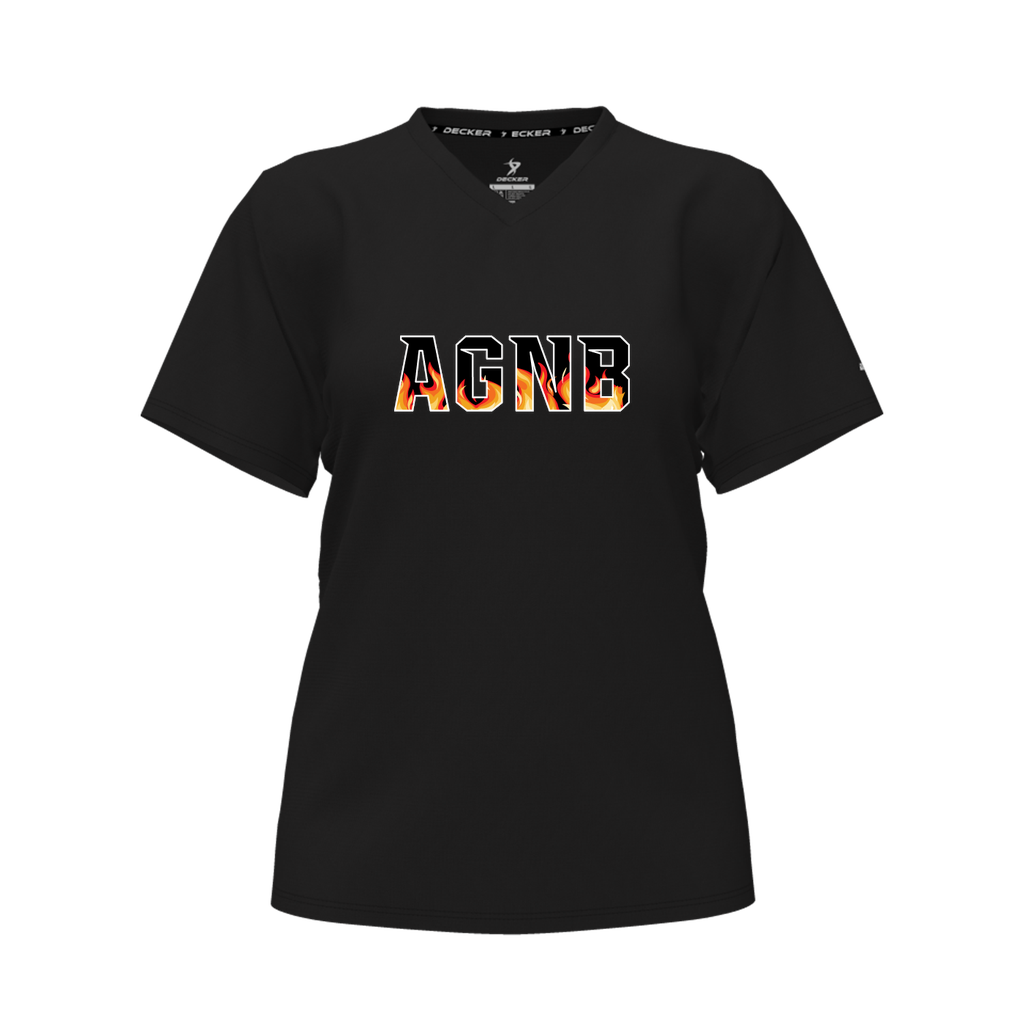[CUS-DFW-TEES-PER-CNK-LSL-BLK-FYXS-LOGO1] Decker Performance T-Shirt (Crew Neck, Long Sleeve, Black, Female Youth XS, Logo 1)