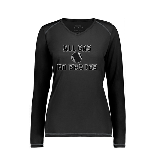 [6847.080.XS-LOGO2] Women's SoftTouch Long Sleeve (Female Adult XS, Black, Logo 2)