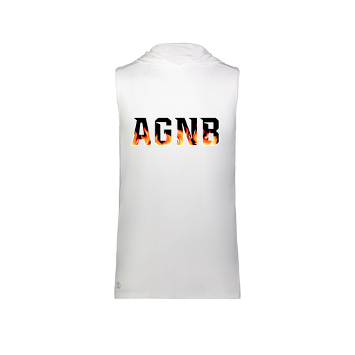 [222590.005.XS-LOGO1] Men's CoolDry Sleeveless Hoodie (Adult XS, White, Logo 1)