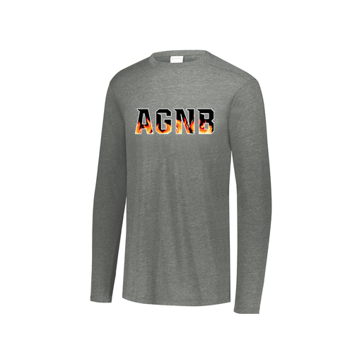 [FTLCUBGY-YS-LOGO1] Decker Youth Tri-Blend T-Shirt - Long Sleeve (Youth S, Gray, Logo 1)
