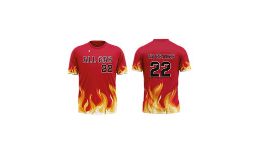 All Gas No Breaks - Red Crew Neck Jersey
