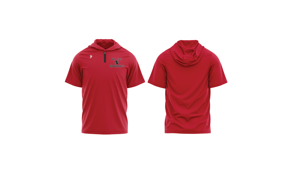 Red SS 1/4 Zip Hoodie